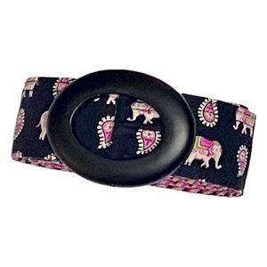 EUC Vera Bradley Reversible Belt in Retired Pink Elephant Print